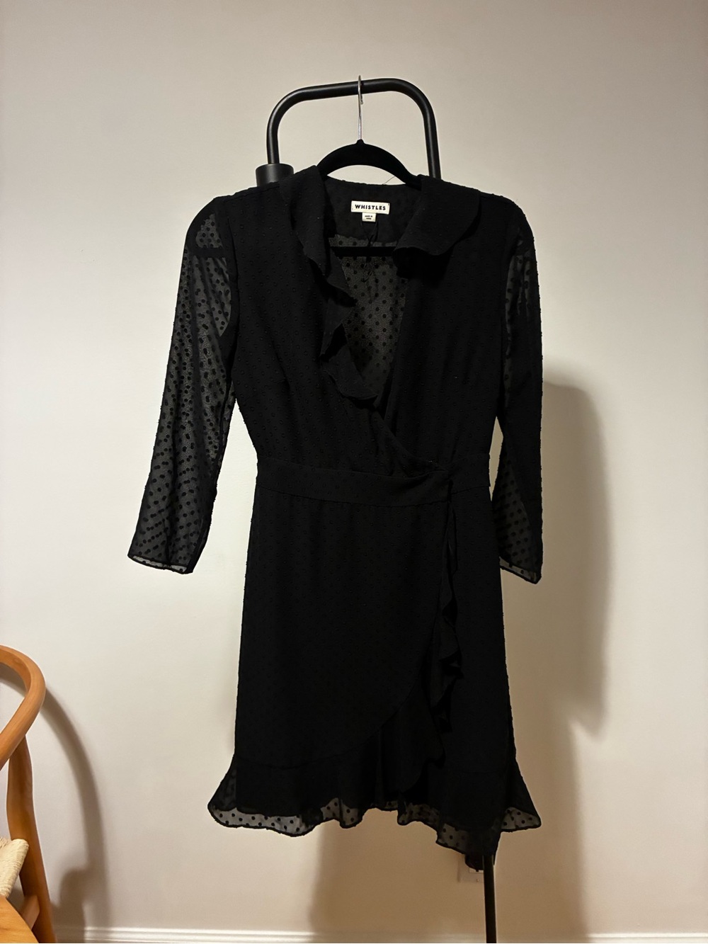 Whistles Navy Polka Dot Dress